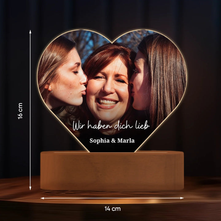 Personalisiertes Herz Glowlight "Mama" famwalls