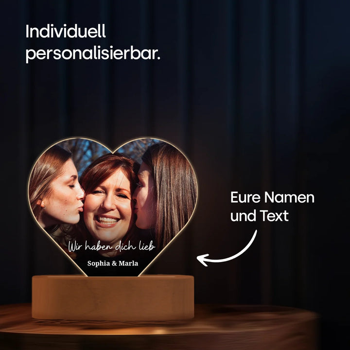 Personalisiertes Herz Glowlight "Mama" famwalls