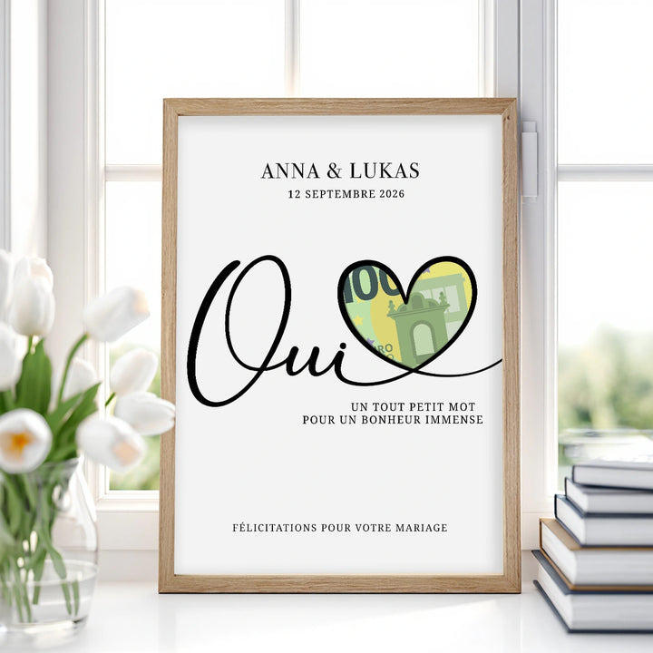 Personalisiertes Geldgeschenk zur Hochzeit "Alles Liebe"