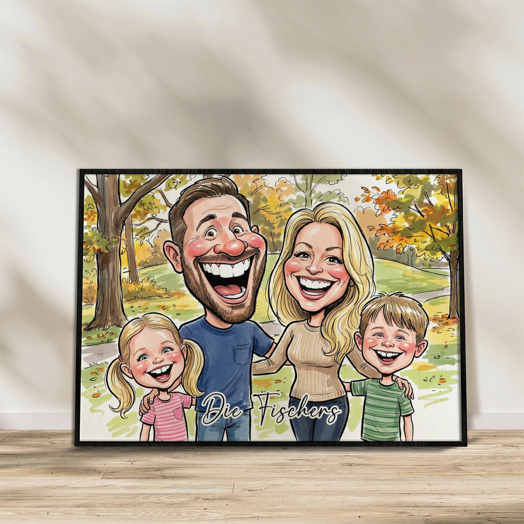 Personalisiertes Poster "Sketch Familie"