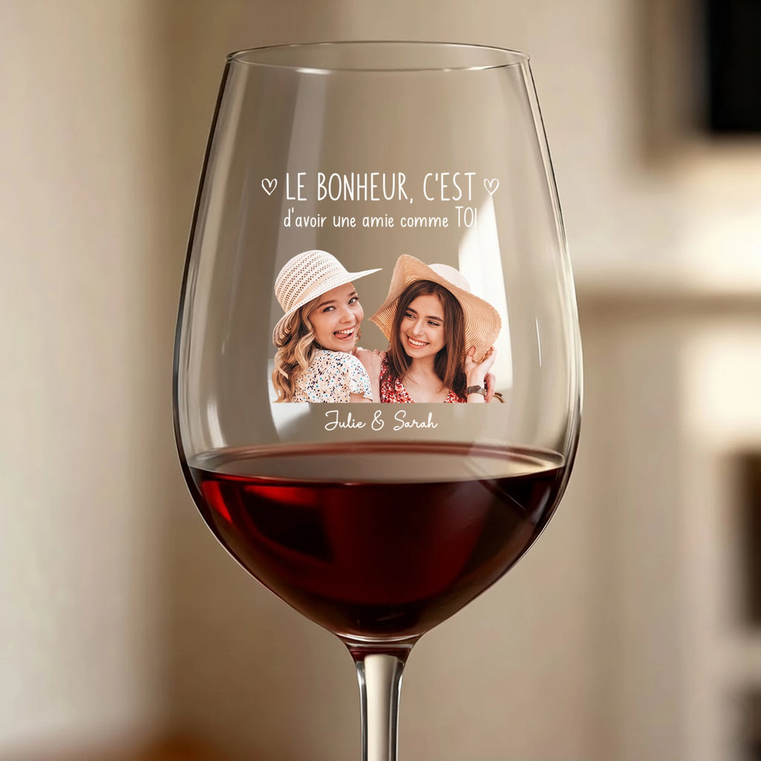 Personalisiertes Weinglas "Beste Freunde"