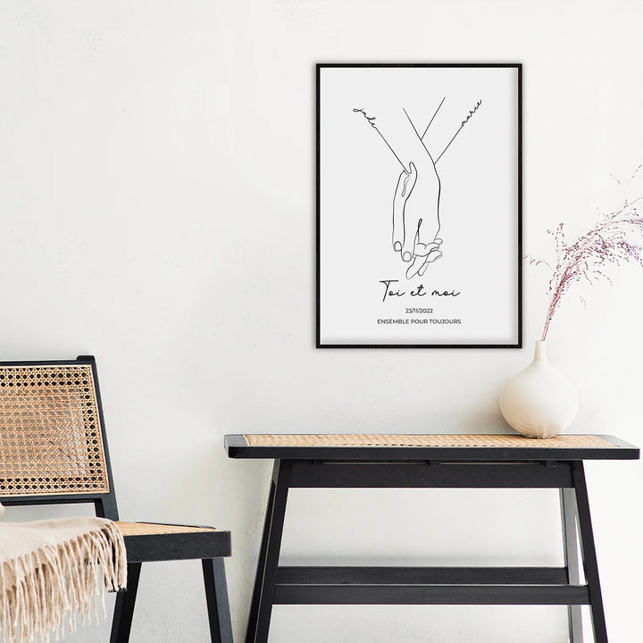 Personalisiertes Poster "Hand in Hand"-1