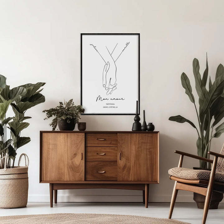 Personalisiertes Poster "Hand in Hand"-1