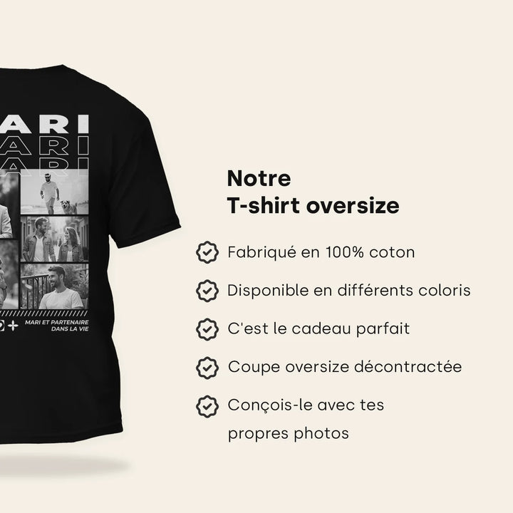 Personalisiertes Oversized T-Shirt "Wifey"