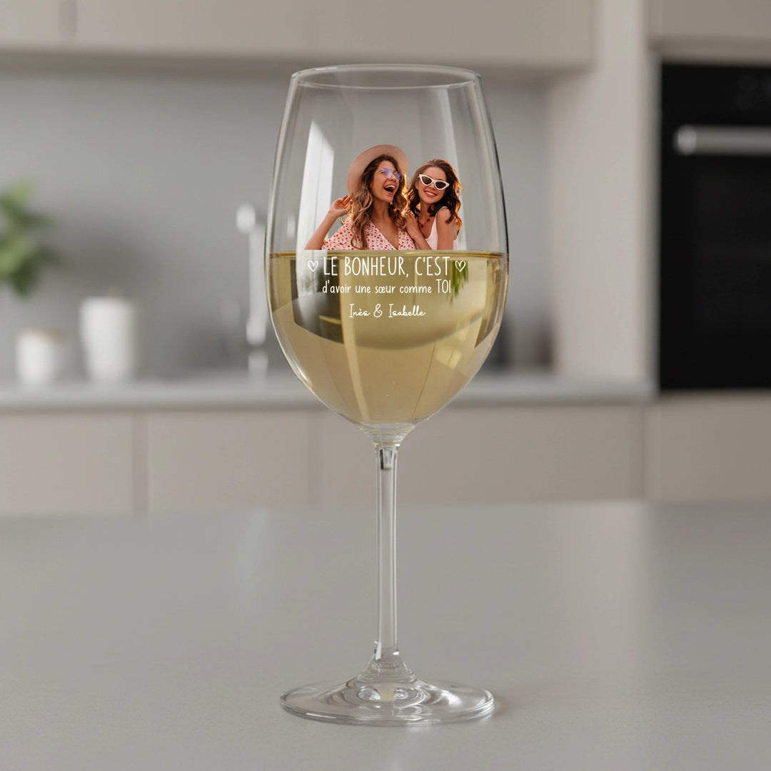 Personalisiertes Weinglas "Beste Freunde"