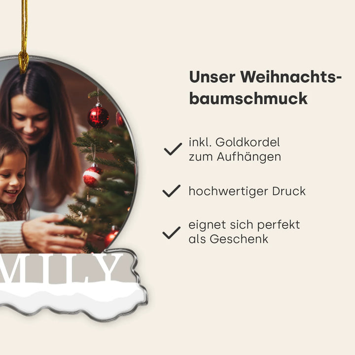 ''Family Foto'' Weihnachtsanhänger famwalls