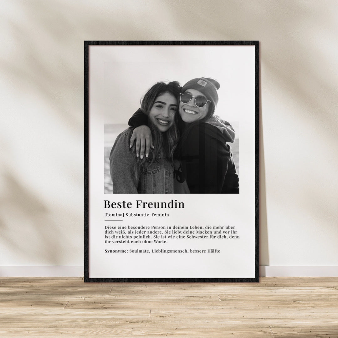 Fotoposter "Beste Freundin Definition" famwalls