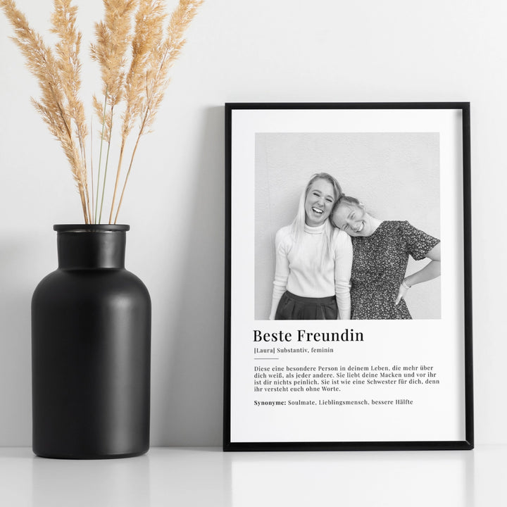 Fotoposter "Beste Freundin Definition" famwalls