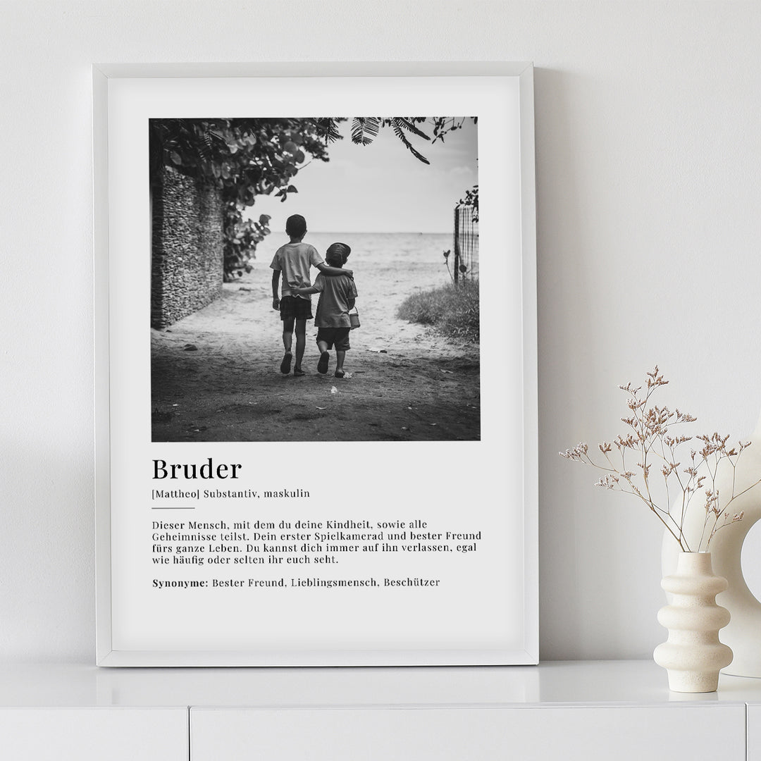 Fotoposter "Bruder Definition" famwalls