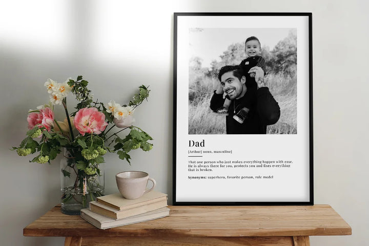 Fotoposter "Dad Definition" Englisch famwalls