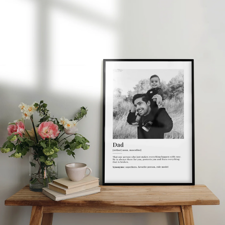 Fotoposter "Dad Definition" Englisch famwalls