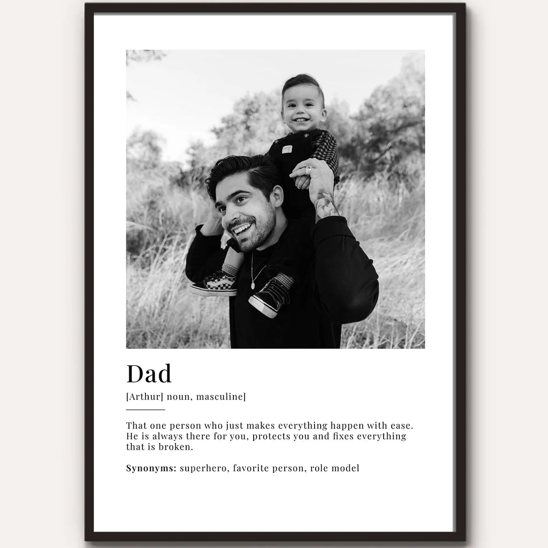 Fotoposter "Dad Definition" Englisch famwalls