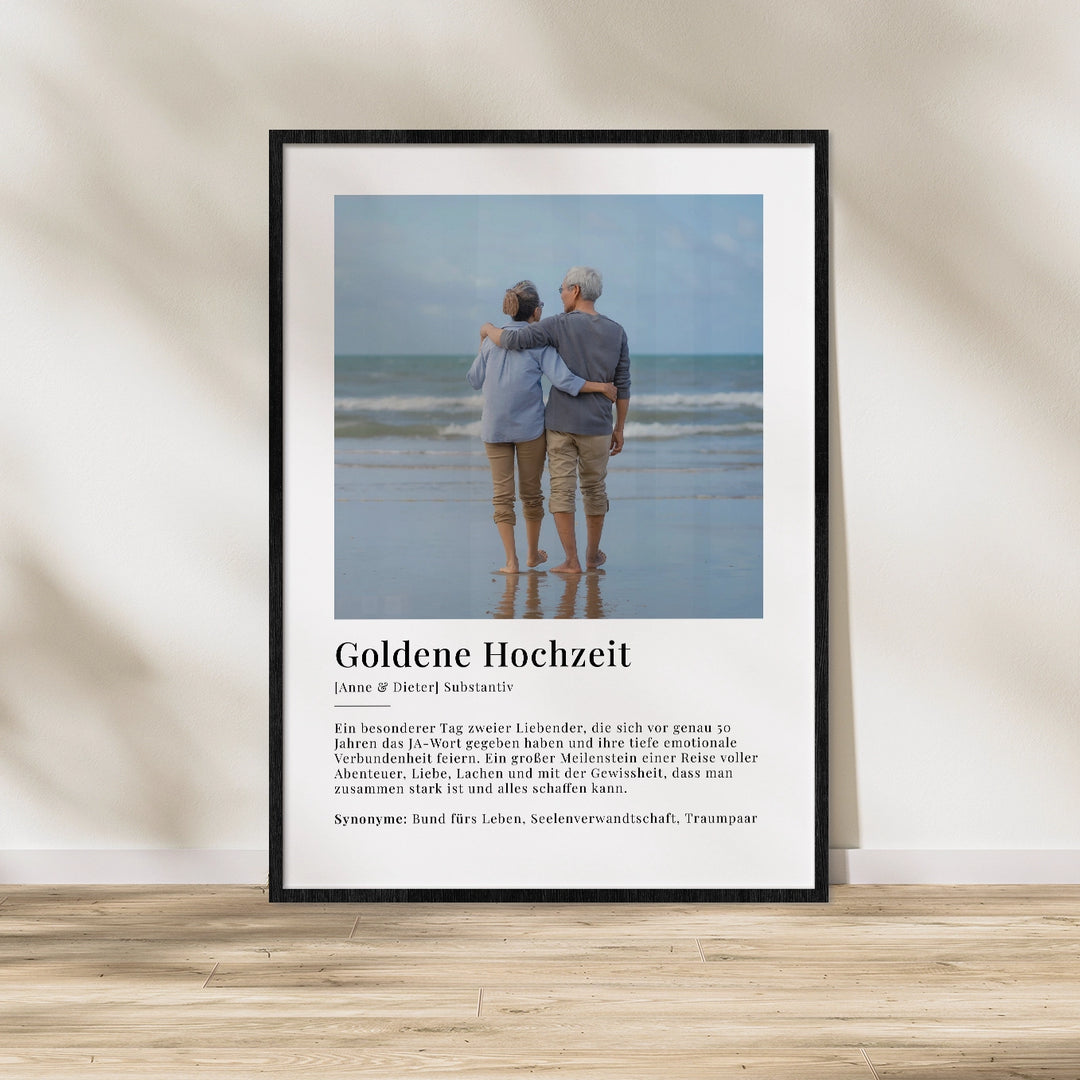 Fotoposter "Goldene Hochzeit Definition" famwalls