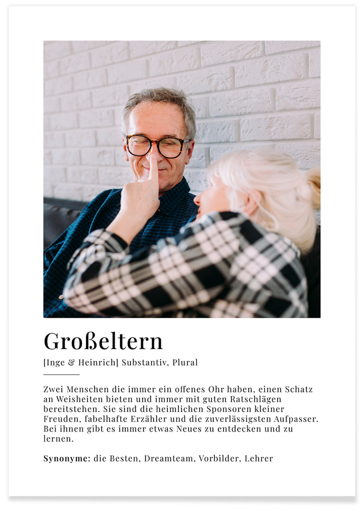 Fotoposter "Großeltern Definition" famwalls