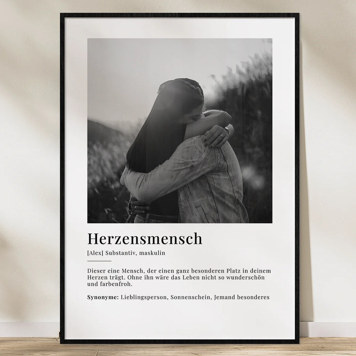 Fotoposter "Herzensmensch Definition" - famwalls