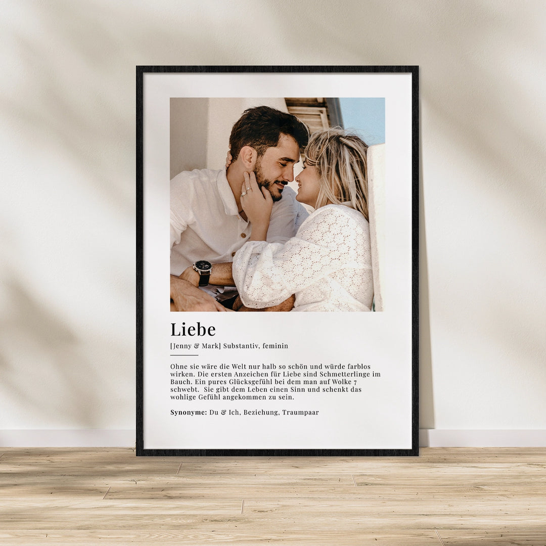 Fotoposter "Liebe Definition" famwalls