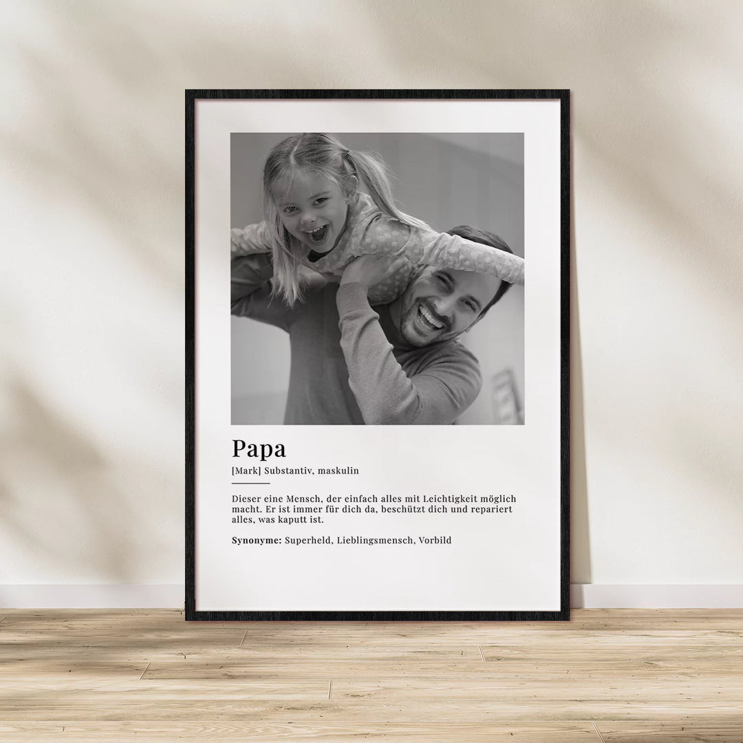 Fotoposter "Papa Definition" famwalls