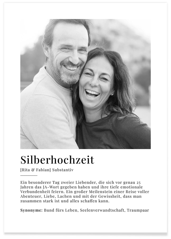 Fotoposter "Silberhochzeit Definition" famwalls