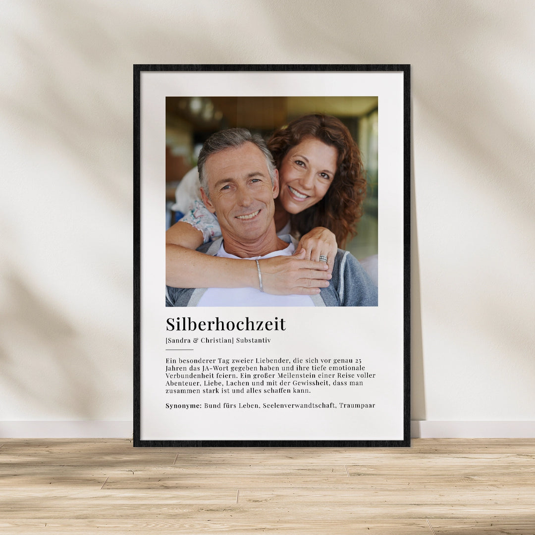 Fotoposter "Silberhochzeit Definition" famwalls