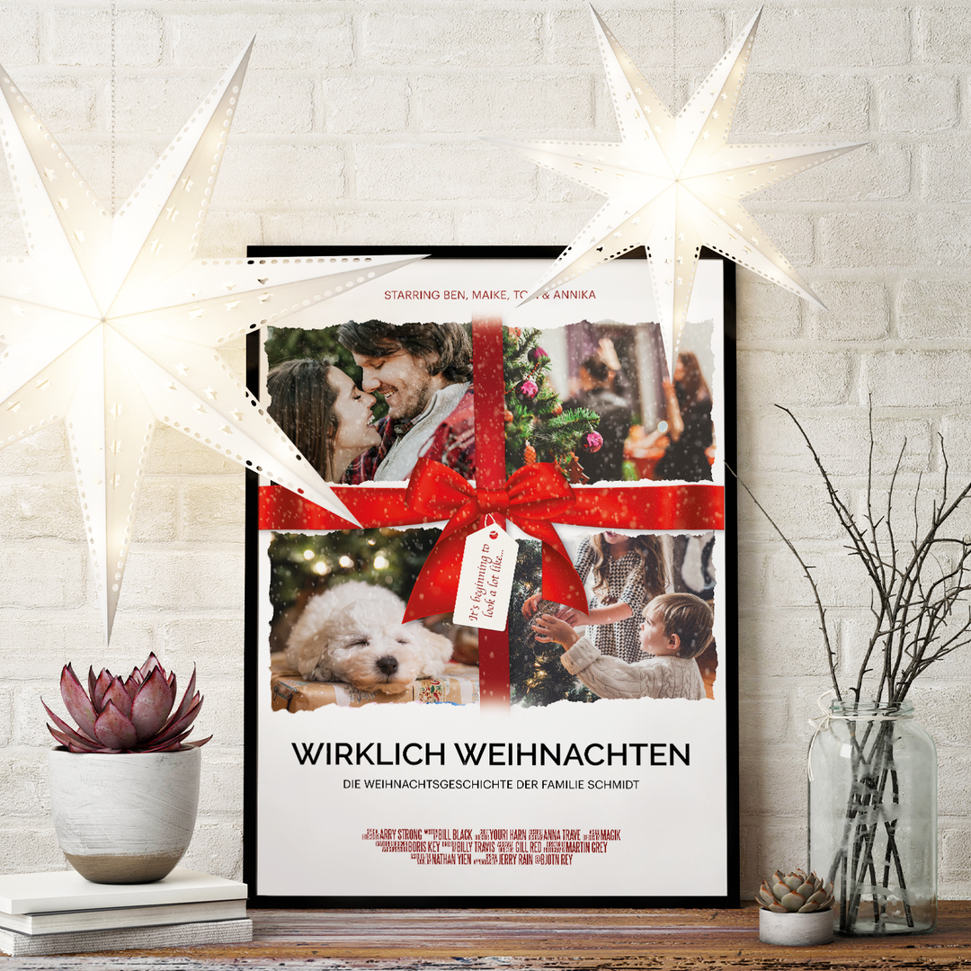 Weihnachtsfilm-Poster "Foto Geschenk"