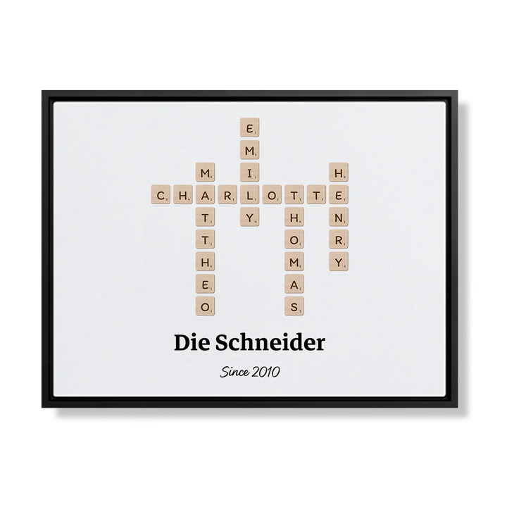 Personalisierte Leinwand "Scrabble"