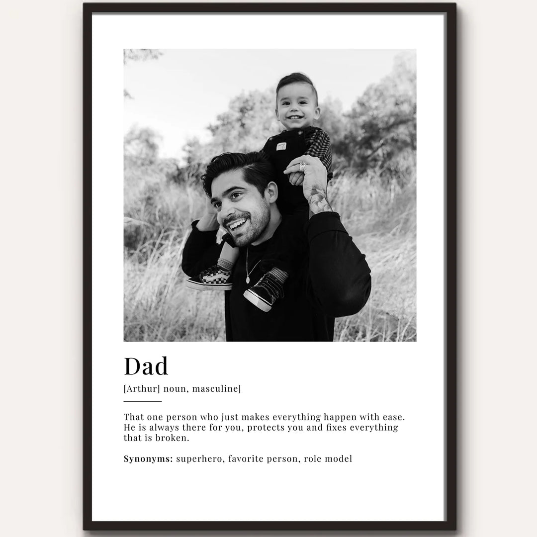 Photo poster "Dad Definition" (English)