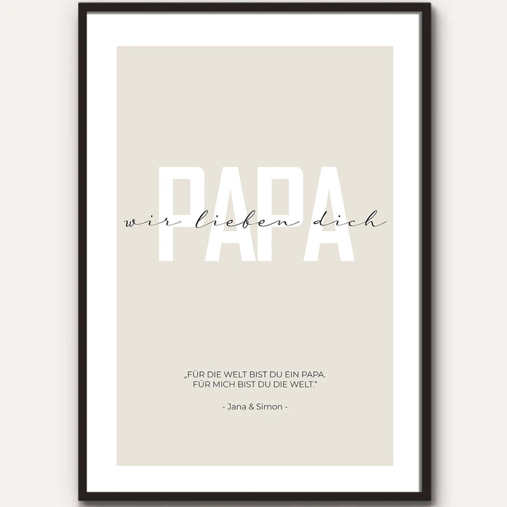 Poster "Lieber Papa"