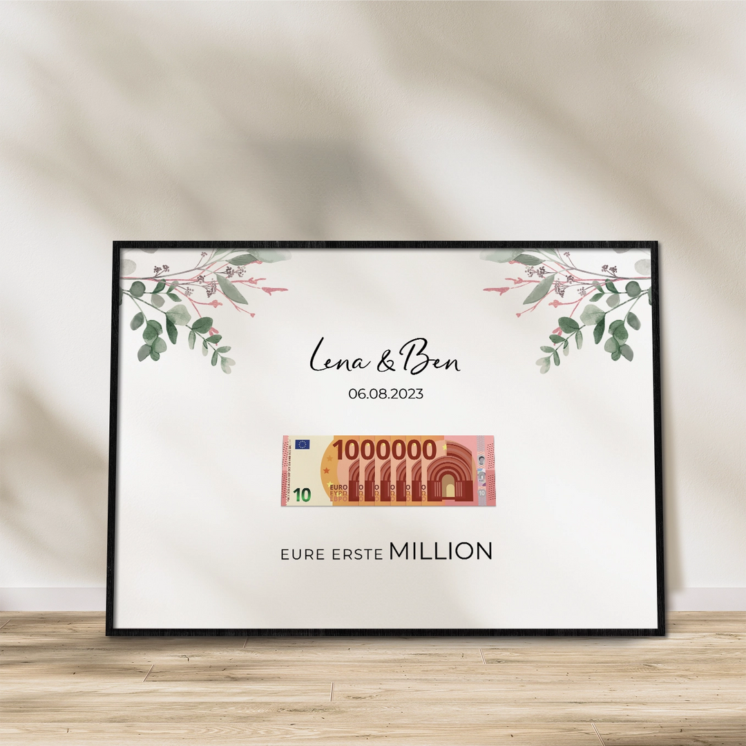 Hochzeitsposter "Eure Erste Million" famwalls