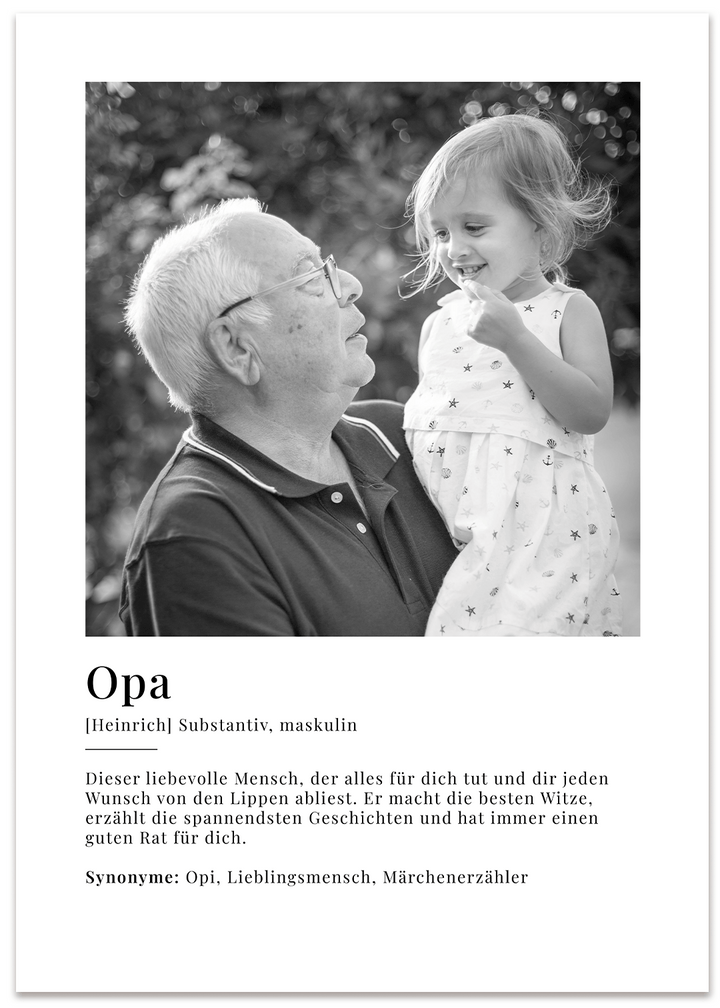 Fotoposter "Opa Definition"