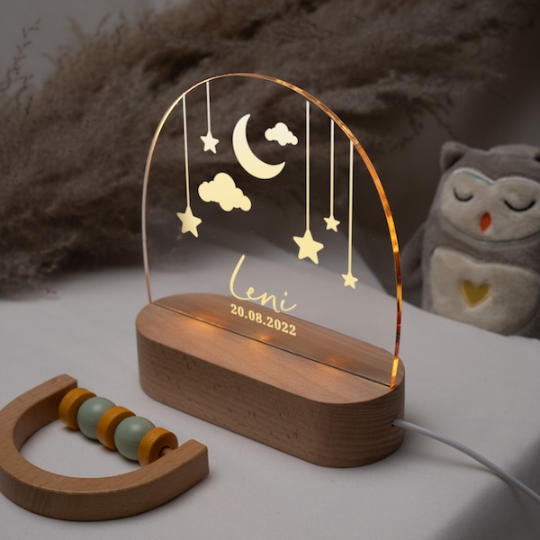 Personalisiertes Nachtlicht für Kinder "Sternenhimmel"