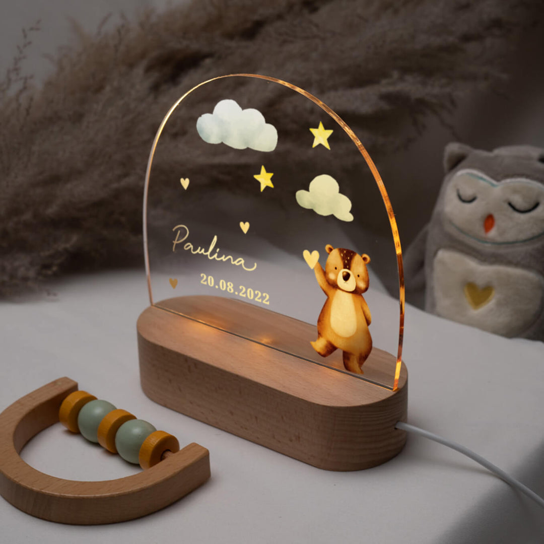 Personalized night light for children "Stars"