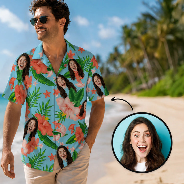 Personalisiertes Hawaii Hemd "Foto"
