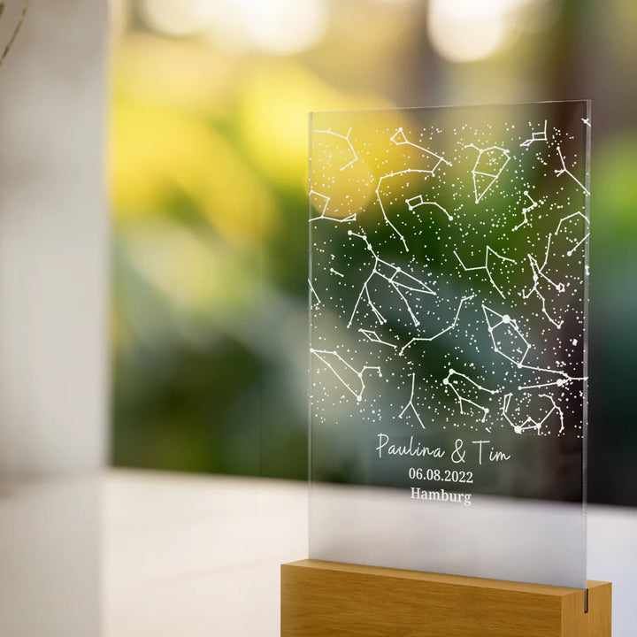 Personalisierte Acryltafel - "Sternenhimmel" famwalls