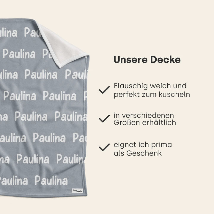 Personalisierte Decke “Dein Name” - famwalls