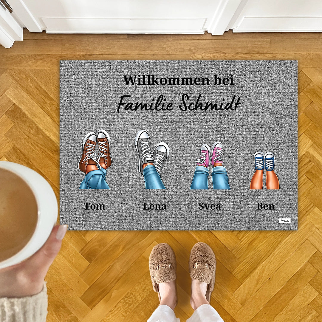 Personalisierte Fußmatte ''Eure Sneaker'' famwalls