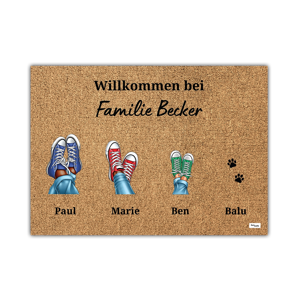 Personalisierte Fußmatte ''Eure Sneaker'' famwalls