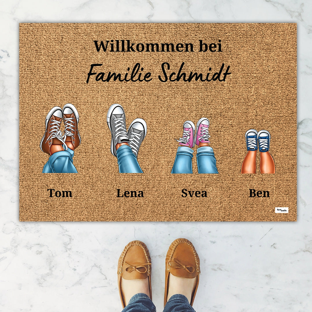 Personalisierte Fußmatte ''Eure Sneaker'' famwalls