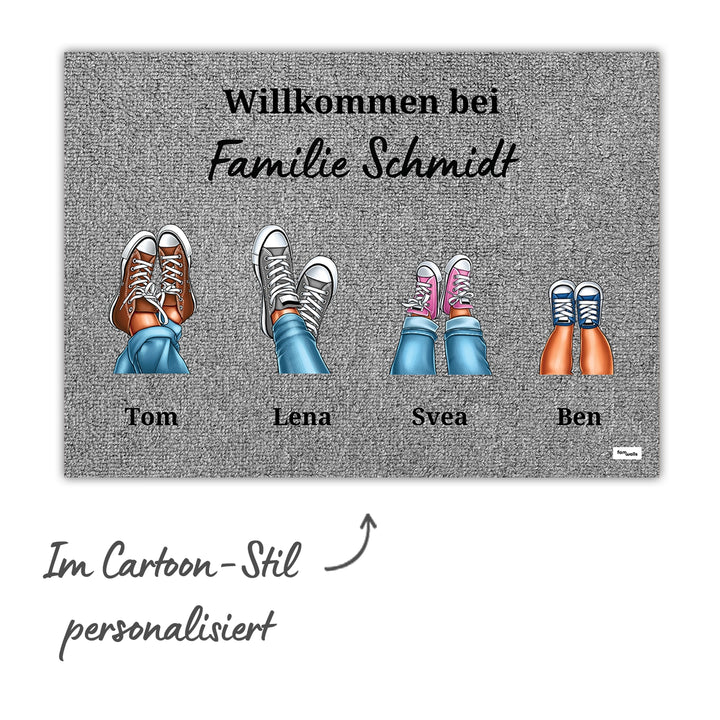 Personalisierte Fußmatte ''Eure Sneaker'' famwalls