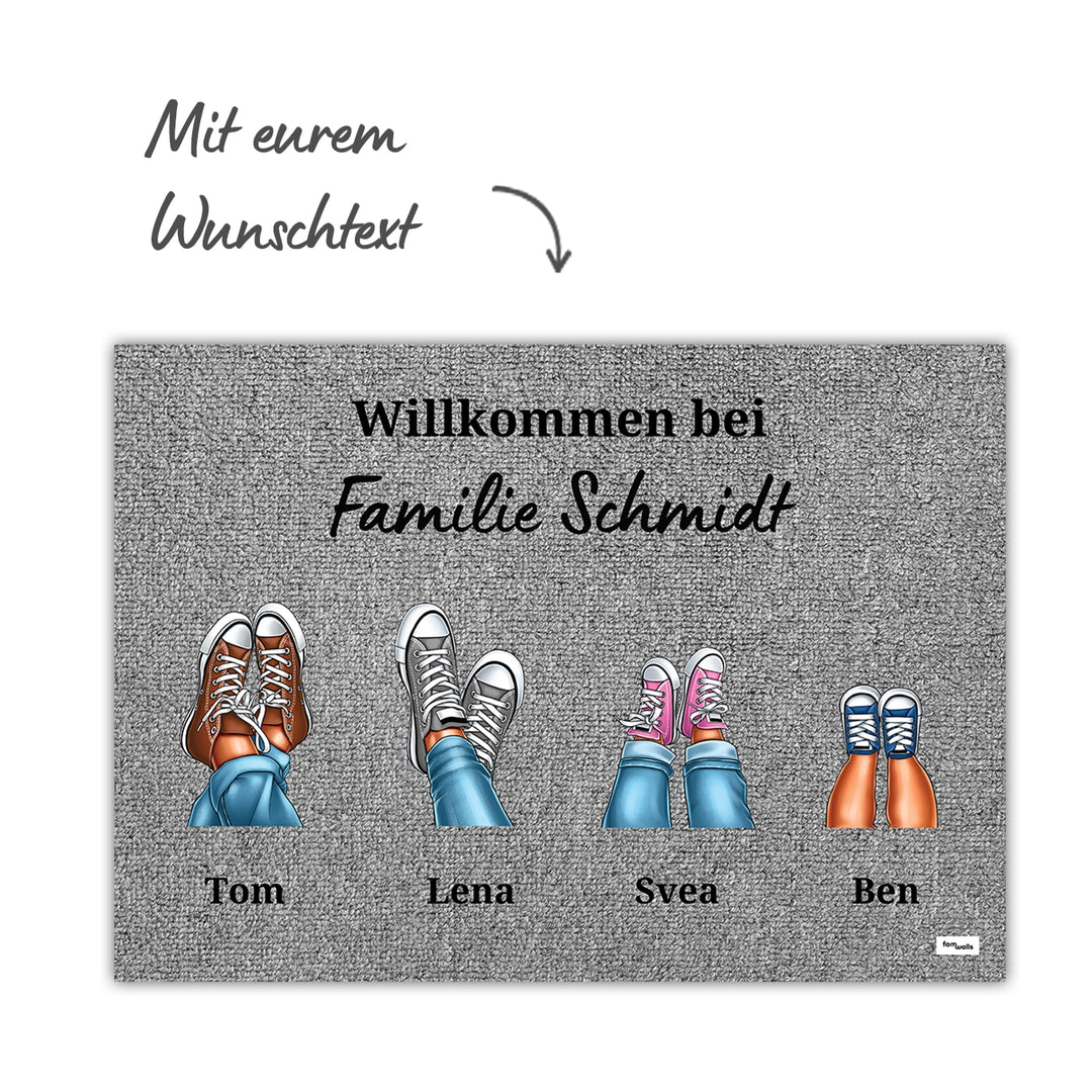 Personalisierte Fußmatte ''Eure Sneaker'' famwalls