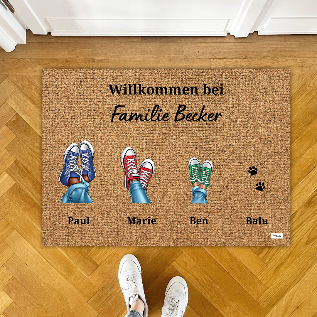 Personalisierte Fußmatte ''Eure Sneaker'' famwalls