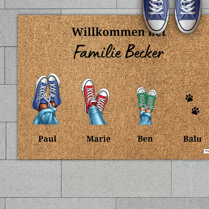 Personalisierte Fußmatte ''Eure Sneaker'' famwalls