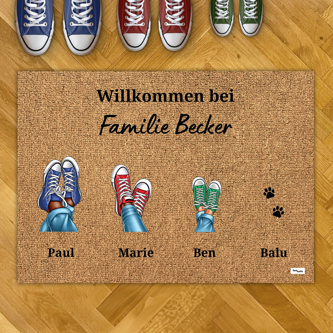 Personalisierte Fußmatte ''Eure Sneaker'' famwalls