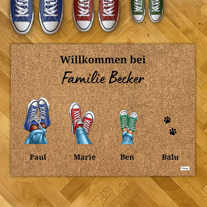 Personalisierte Fußmatte ''Eure Sneaker'' famwalls