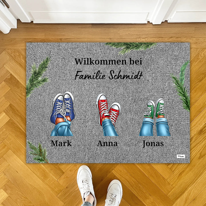 Personalisierte Fußmatte ''Eure Sneaker'' - Weihnachten famwalls