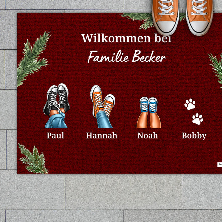 Personalisierte Fußmatte ''Eure Sneaker'' - Weihnachten famwalls