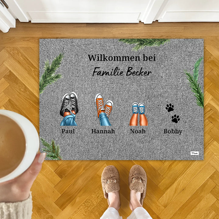 Personalisierte Fußmatte ''Eure Sneaker'' - Weihnachten famwalls