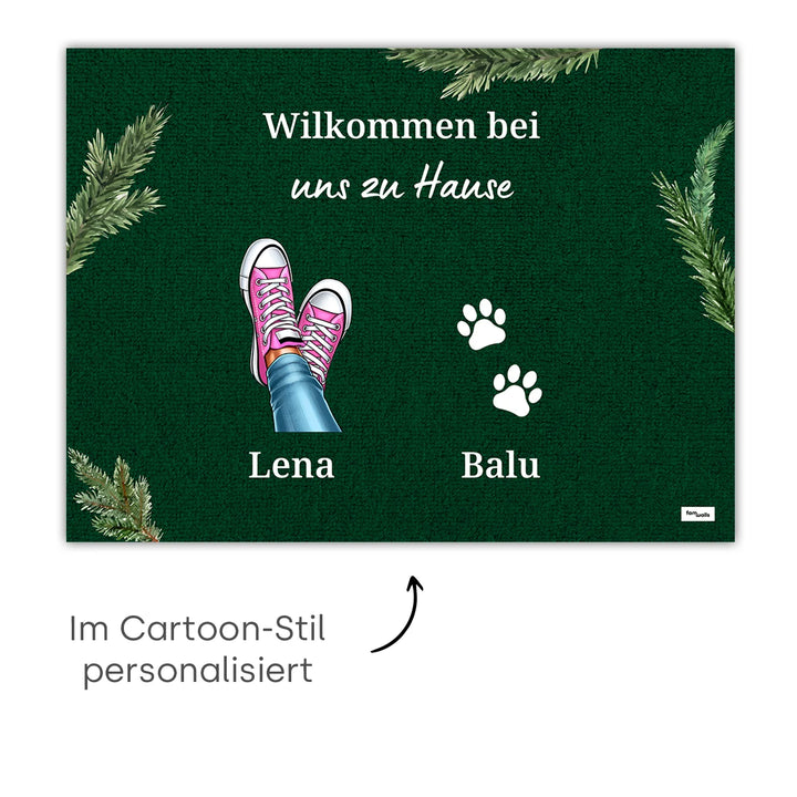 Personalisierte Fußmatte ''Eure Sneaker'' - Weihnachten famwalls