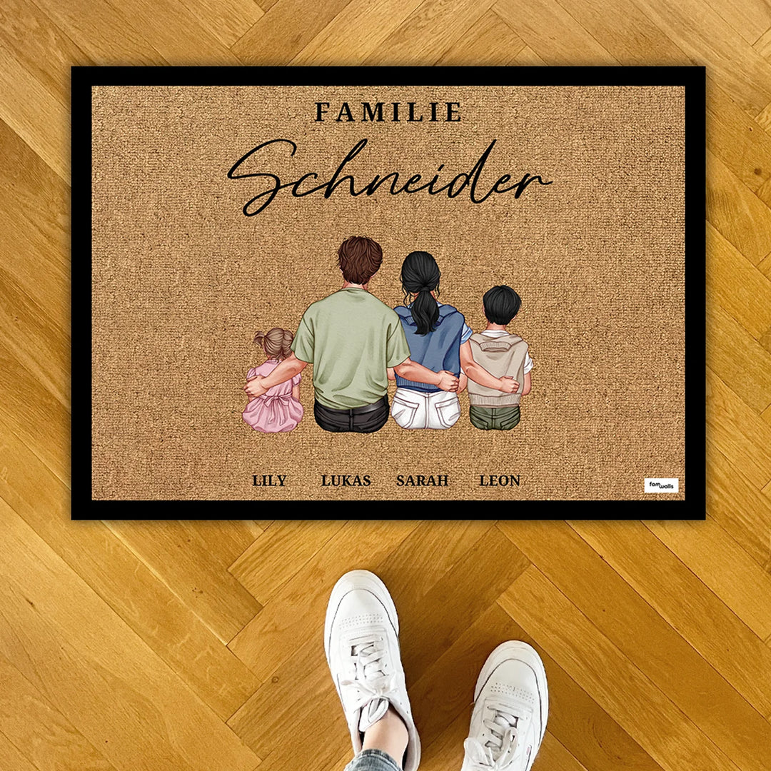 Personalisierte Fußmatte "Familie" - famwalls