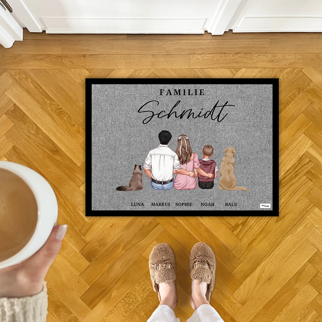 Personalisierte Fußmatte "Familie" - famwalls