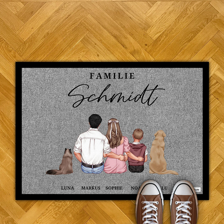 Personalisierte Fußmatte "Familie" - famwalls